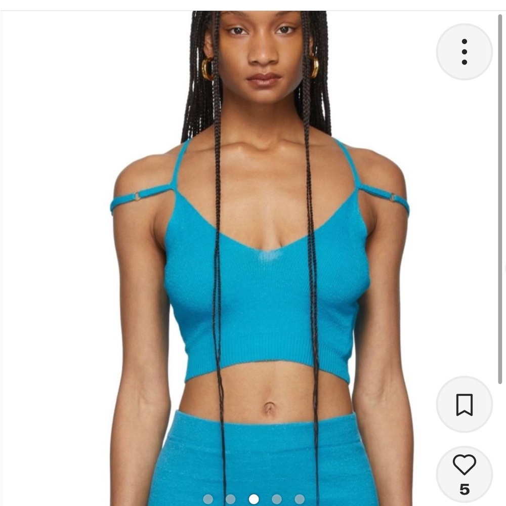 Brand new Jacquemus crop top. Blue, size 36